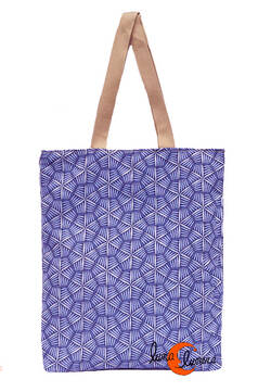 Bolsa TOTE BAG con cremallera de tela Bruo. Palillos lila.