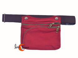 Benetti riñoneras de tela, rectangular color guinda.