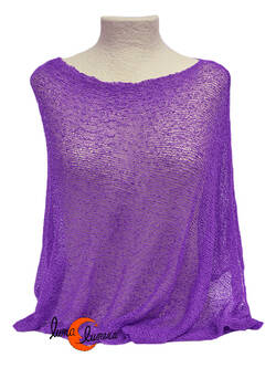 Poncho de punto. Morado claro.