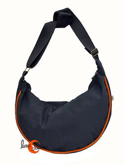 Impermeables. Bolsos de tela Mugling. Bolso grande liso negro.