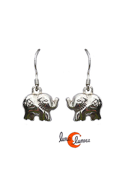 Pendientes de plata. Elefantitos pequeños.