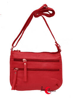 Bolso de piel Morgado 032, pequeño plano rojo.