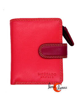 Carteras de piel Morgado. Cartera con monedero 181, roja.