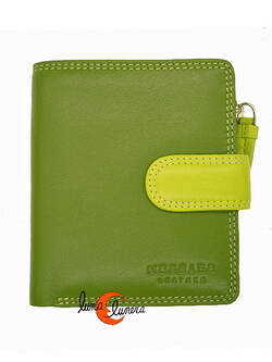 Carteras de piel Morgado. Cartera con monedero 183, verde.
