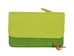 Carteras de piel Morgado. Monedero pequeño 186, verde.