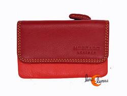Carteras de piel Morgado. Monedero pequeño 186, rojo.