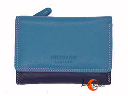 Carteras de piel Morgado. Cartera con monedero 209, azul.