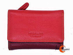 Carteras de piel Morgado. Cartera con monedero 209, roja.