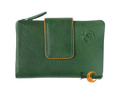 Carteras de piel Belmonte lisa mediana 33, verde.