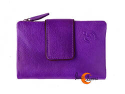 Carteras de piel Belmonte lisa mediana 33, morada.