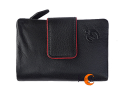 Carteras de piel Belmonte lisa mediana 33, negra.