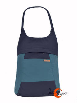 Impermeables. Mochilas de tela Mugling. Mochila bolso negra verde oscuro.