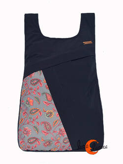 Impermeables. Mochilas de tela Mugling. Mochila redonda hiedras gris.