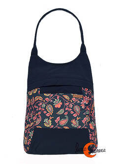 Impermeables. Mochilas de tela Mugling. Mochila bolso hiedras negra..