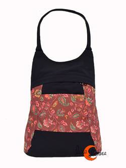 Impermeables. Mochilas de tela Mugling. Mochila bolso hiedras granate.