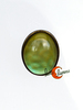 Anillo grande ovalado amarillo verde limón.